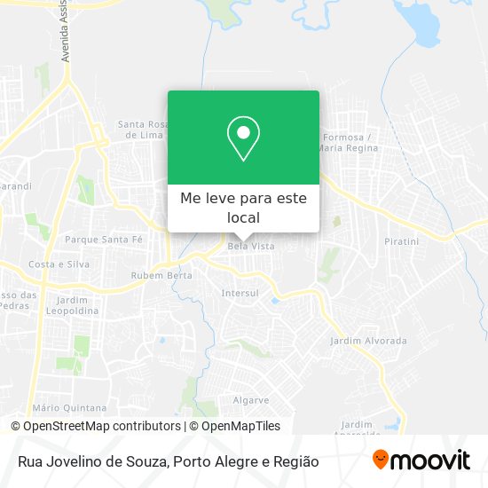 Rua Jovelino de Souza mapa