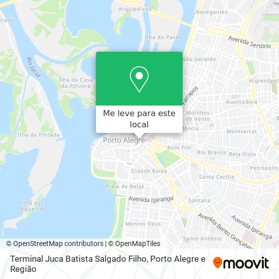 Terminal Juca Batista Salgado Filho mapa