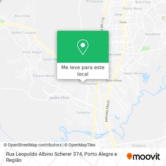 Rua Leopoldo Albino Scherer 374 mapa