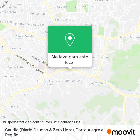 Caudio (Diario Gaucho &  Zero Hora) mapa