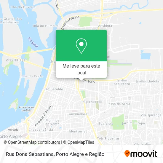 Rua Dona Sebastiana mapa