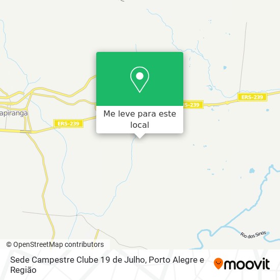 Sede Campestre Clube 19 de Julho mapa