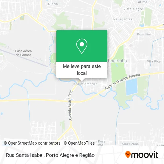 Rua Santa Isabel mapa