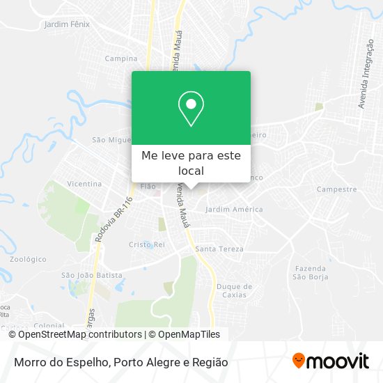 Morro do Espelho mapa