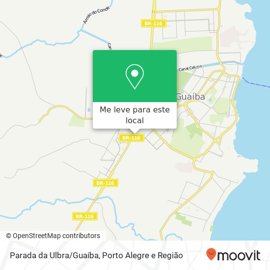 Parada da Ulbra/Guaíba mapa