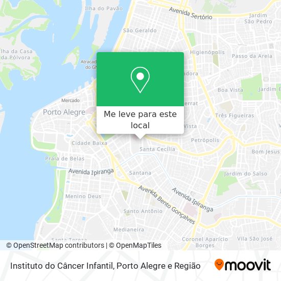 Instituto do Câncer Infantil mapa