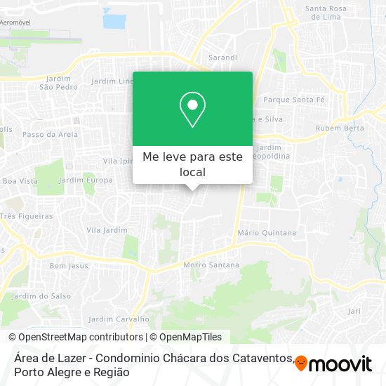 Área de Lazer - Condominio Chácara dos Cataventos mapa