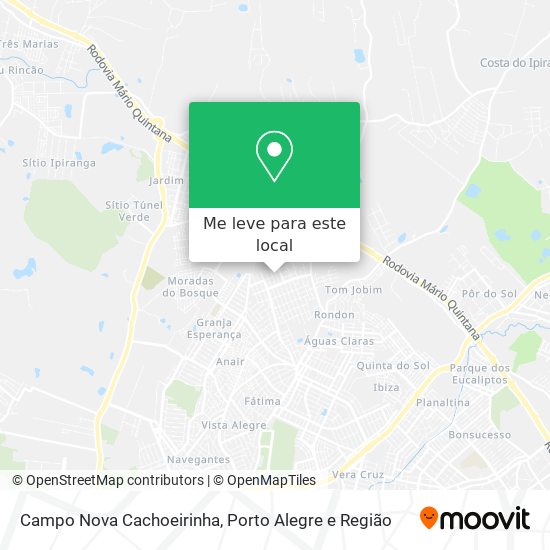 Campo Nova Cachoeirinha mapa