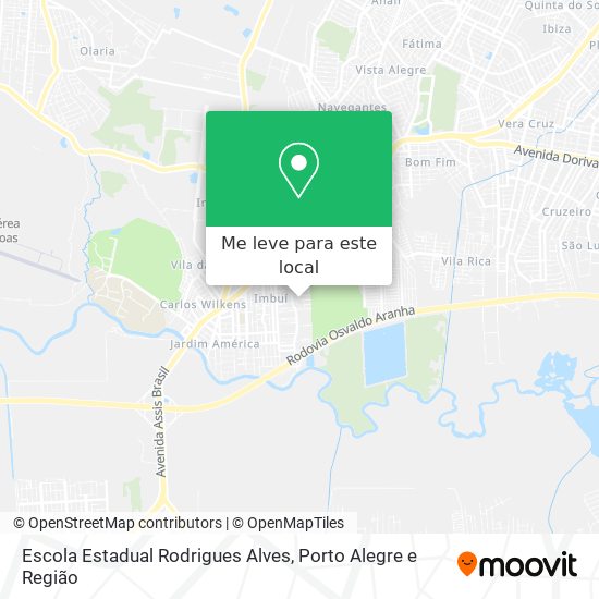 Escola Estadual Rodrigues Alves mapa
