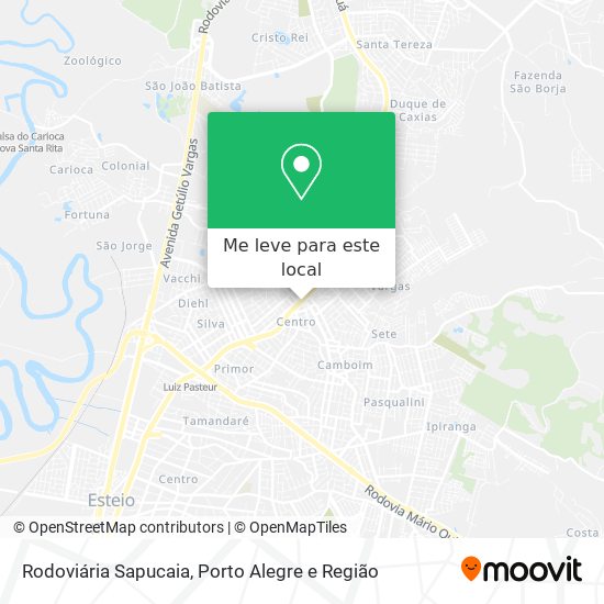 Rodoviária Sapucaia mapa
