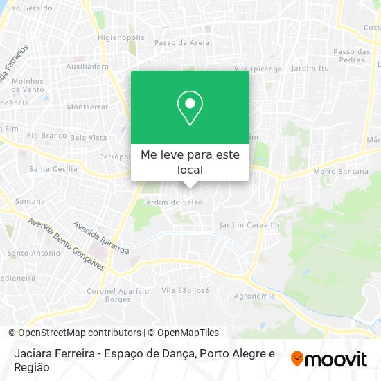 Jaciara Ferreira - Espaço de Dança mapa