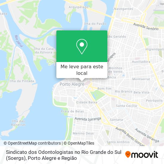 Sindicato dos Odontologistas no Rio Grande do Sul (Soergs) mapa