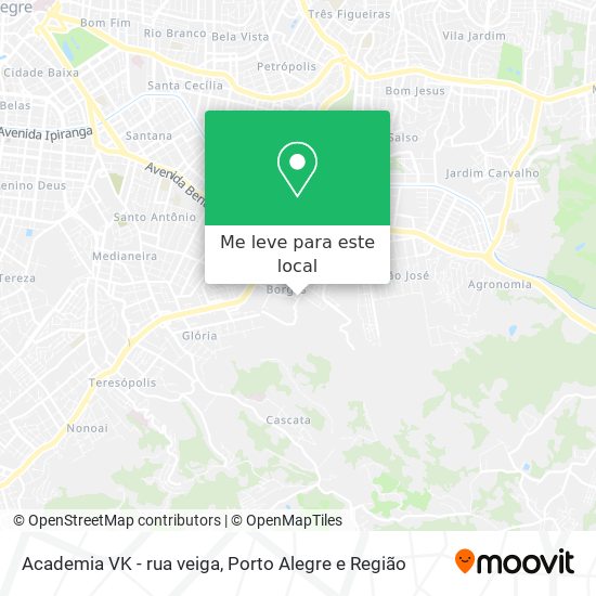 Academia VK - rua veiga mapa