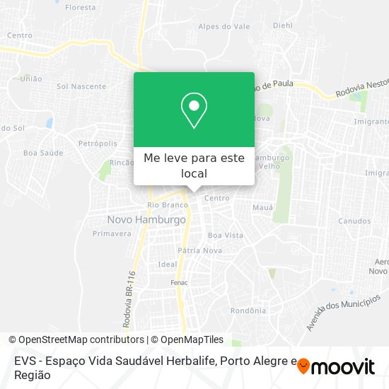 EVS - Espaço Vida Saudável Herbalife mapa