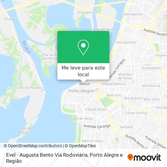 Evel - Augusta Bento Via Rodoviária mapa
