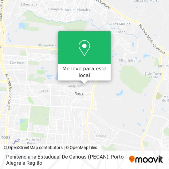 Penitenciaria Estaduaal De  Canoas (PECAN) mapa
