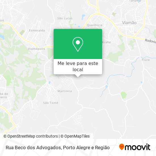 Rua Beco dos Advogados mapa
