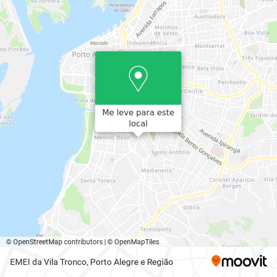 EMEI da Vila Tronco mapa