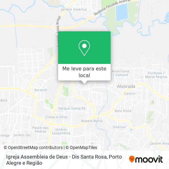 Igreja Assembleia de Deus - Dis Santa Rosa mapa