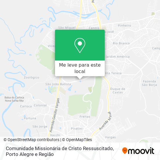 Comunidade Missionária de Cristo Ressuscitado mapa