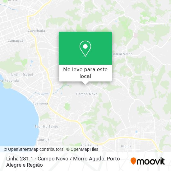 Linha 281.1 - Campo Novo / Morro Agudo mapa