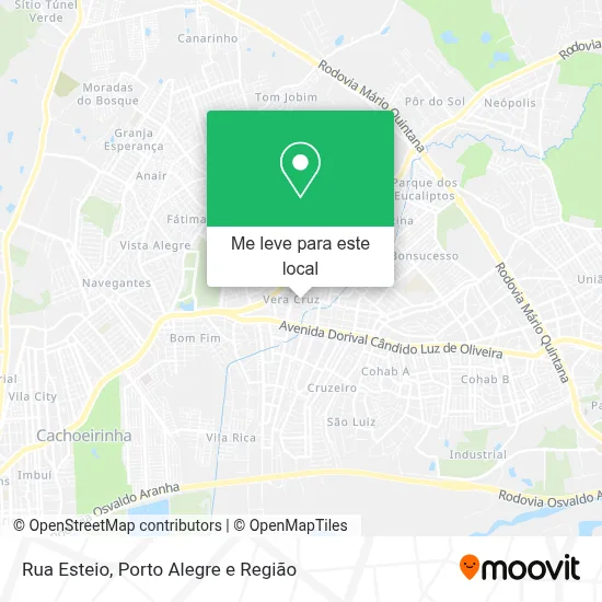 Rua Esteio mapa