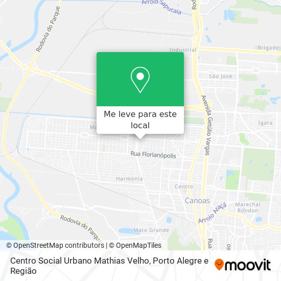 Centro Social Urbano Mathias Velho mapa