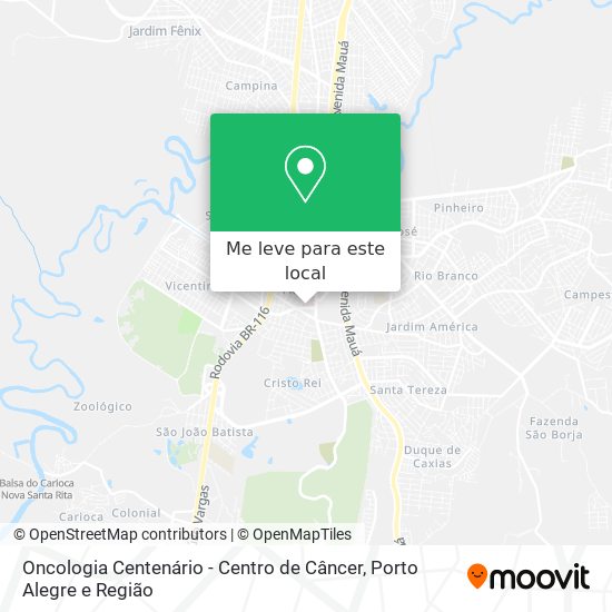 Oncologia Centenário - Centro de Câncer mapa