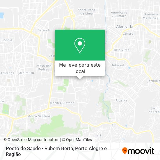 Posto  de Saúde - Rubem Berta mapa