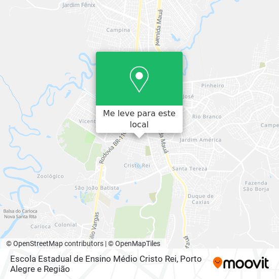 Escola Estadual de Ensino Médio Cristo Rei mapa