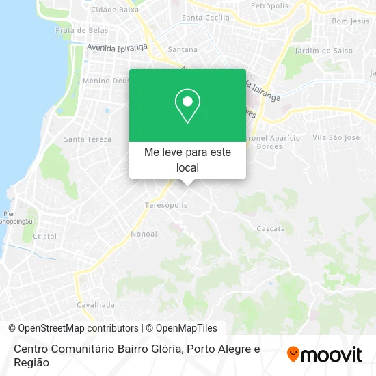 Centro Comunitário Bairro Glória mapa