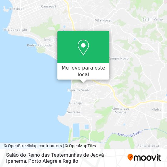 Salão do Reino das Testemunhas de Jeová - Ipanema mapa