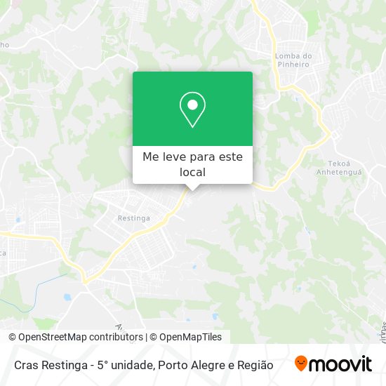 Cras Restinga - 5° unidade mapa