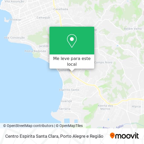 Centro Espirita Santa Clara mapa