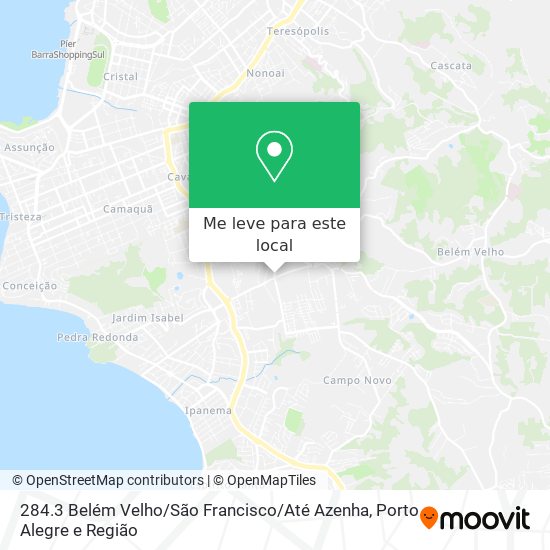 284.3 Belém Velho / São Francisco / Até Azenha mapa