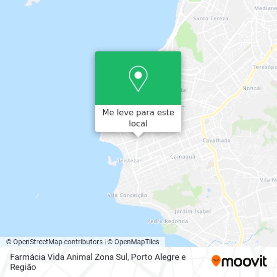 Farmácia Vida Animal Zona Sul mapa