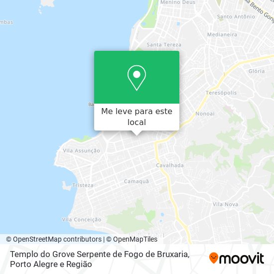 Templo do Grove Serpente de Fogo de Bruxaria mapa