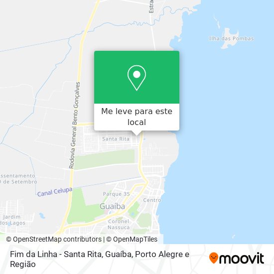 Fim da Linha - Santa Rita, Guaíba mapa