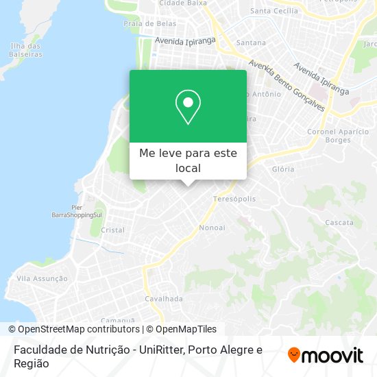 Faculdade de Nutrição - UniRitter mapa