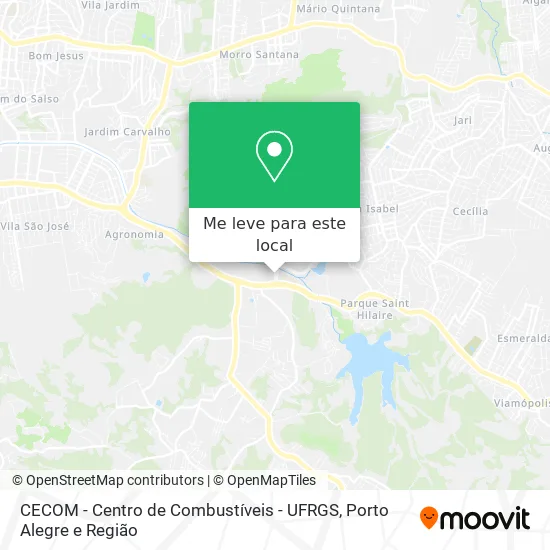 CECOM - Centro de Combustíveis - UFRGS mapa
