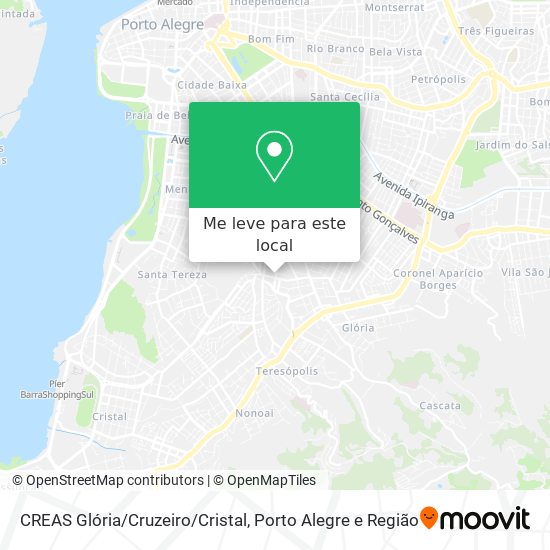 CREAS Glória/Cruzeiro/Cristal mapa