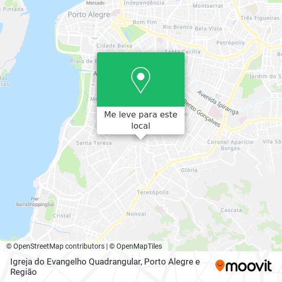 Igreja do Evangelho Quadrangular mapa