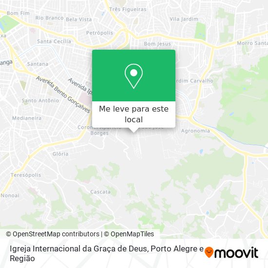 Igreja Internacional da Graça de Deus mapa