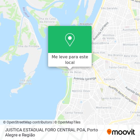 JUSTICA ESTADUAL FORO CENTRAL POA mapa