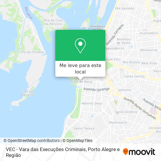 VEC - Vara das Execuções Criminais mapa