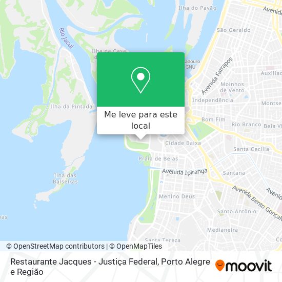 Restaurante Jacques - Justiça Federal mapa