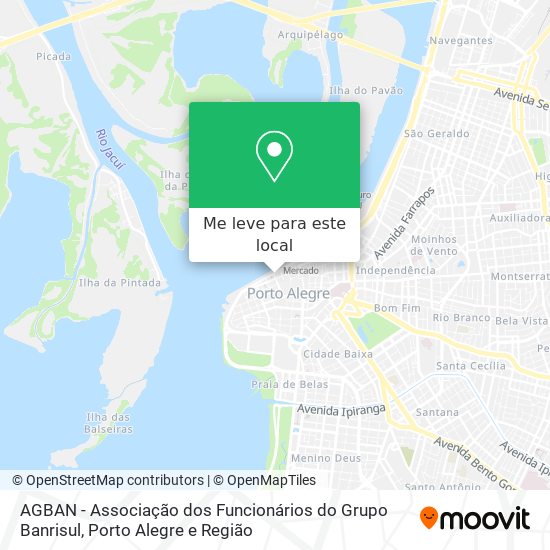 AGBAN - Associação dos Funcionários do Grupo Banrisul mapa
