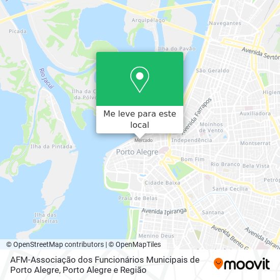 AFM-Associação dos Funcionários Municipais de Porto Alegre mapa
