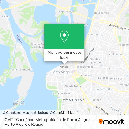 CMT - Consórcio Metropolitano de Porto Alegre mapa