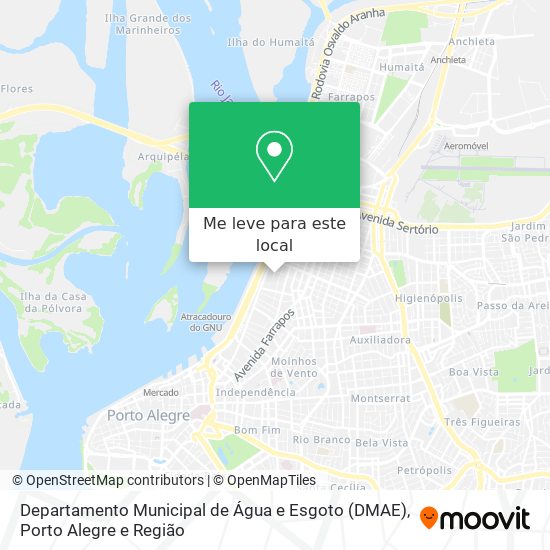 Departamento Municipal de Água e Esgoto (DMAE) mapa